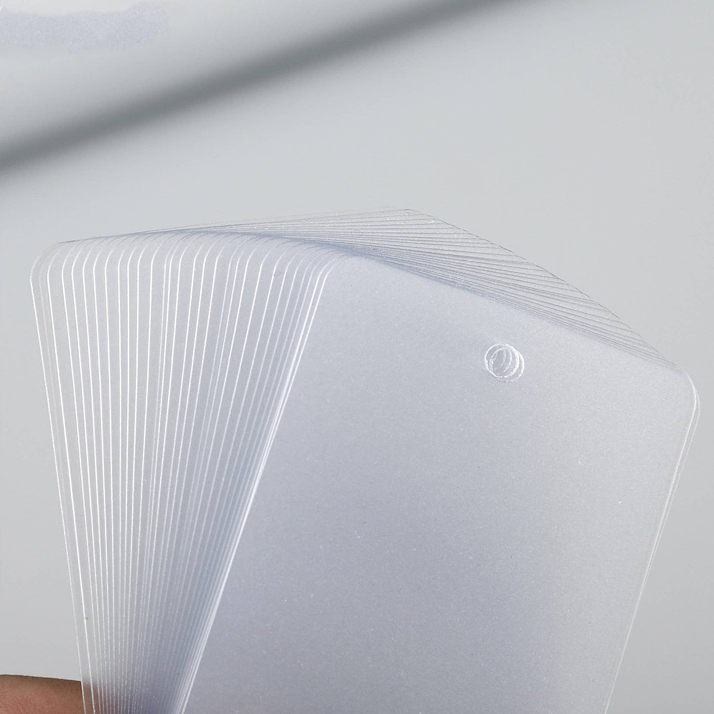 200pcs, Small Frosted & Transparent Plastic Blank Card Tag: Transparent