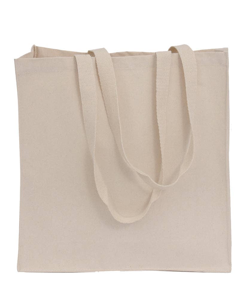 TBF Organic Canvas Self Standing Grocery Tote Bags - OR235: Natural