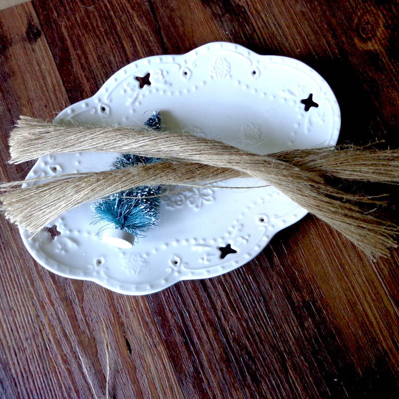 9.8 inch Pre-Cut Natural Brown Hemp String Twine Gift Tags