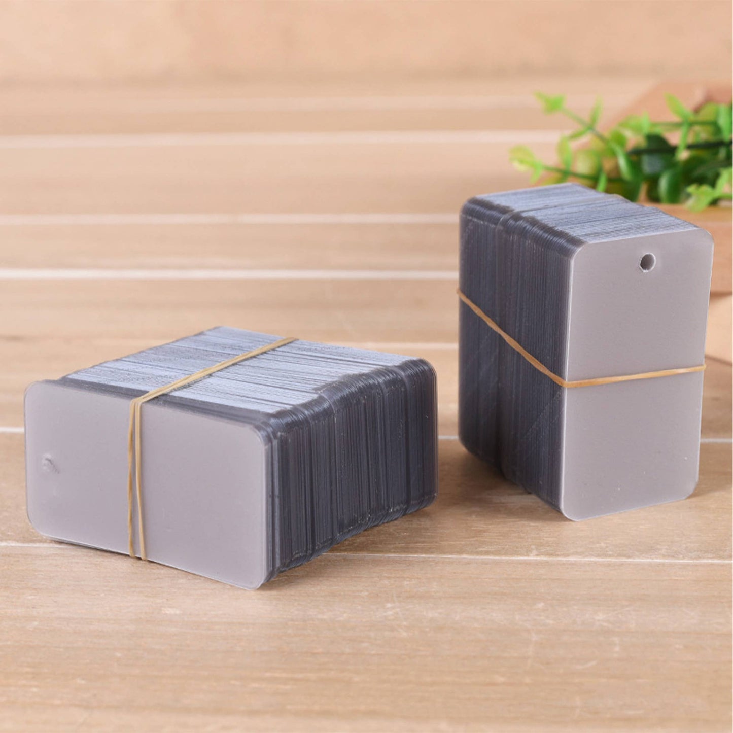 200pcs, Small Frosted & Transparent Plastic Blank Card Tag: Transparent
