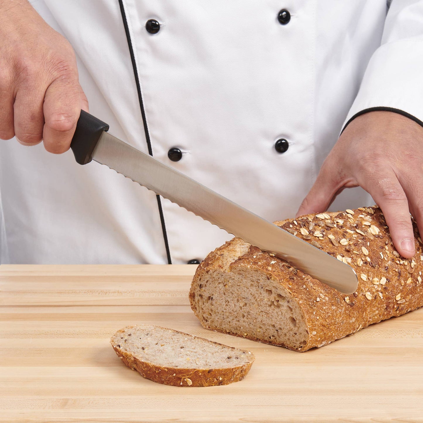 CatCora Soft-Grip Handle Serrated Bread Knife, 10in