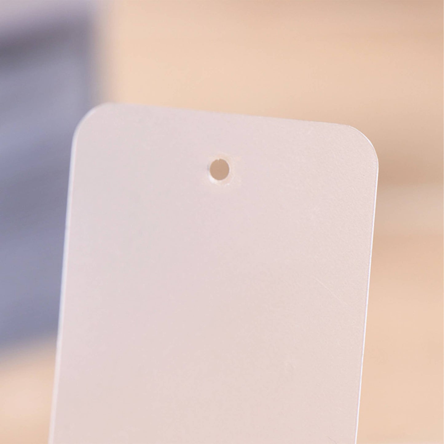 200pcs, Small Frosted & Transparent Plastic Blank Card Tag: Transparent
