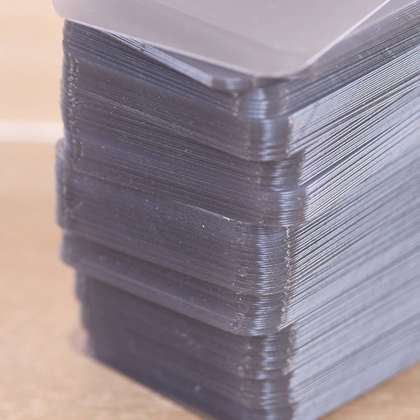 200pcs, Small Frosted & Transparent Plastic Blank Card Tag: Transparent