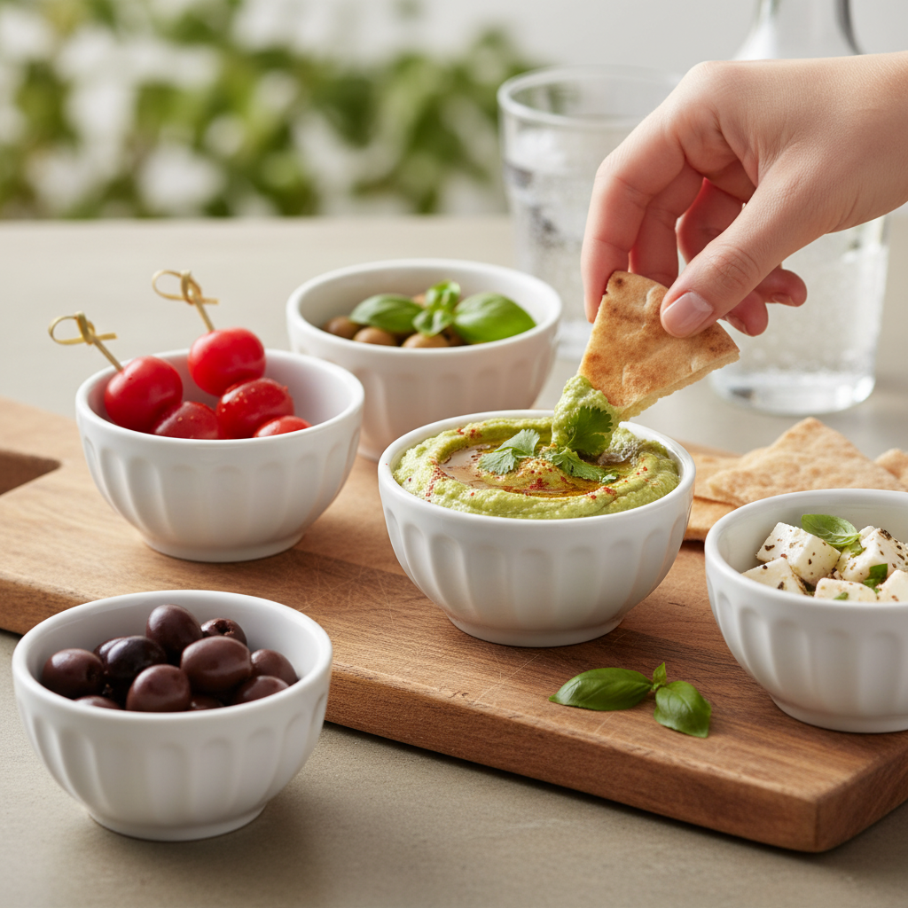 Vikko Lightning - Mini Round Appetizer Bowl, White