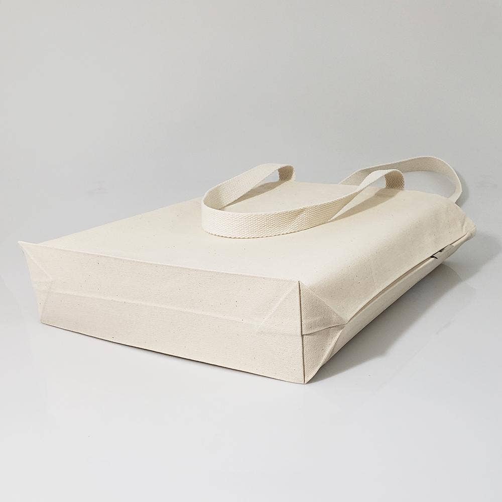 TBF Organic Cotton Canvas Tote Bags With Gusset - OR210: Natural / Web Handle
