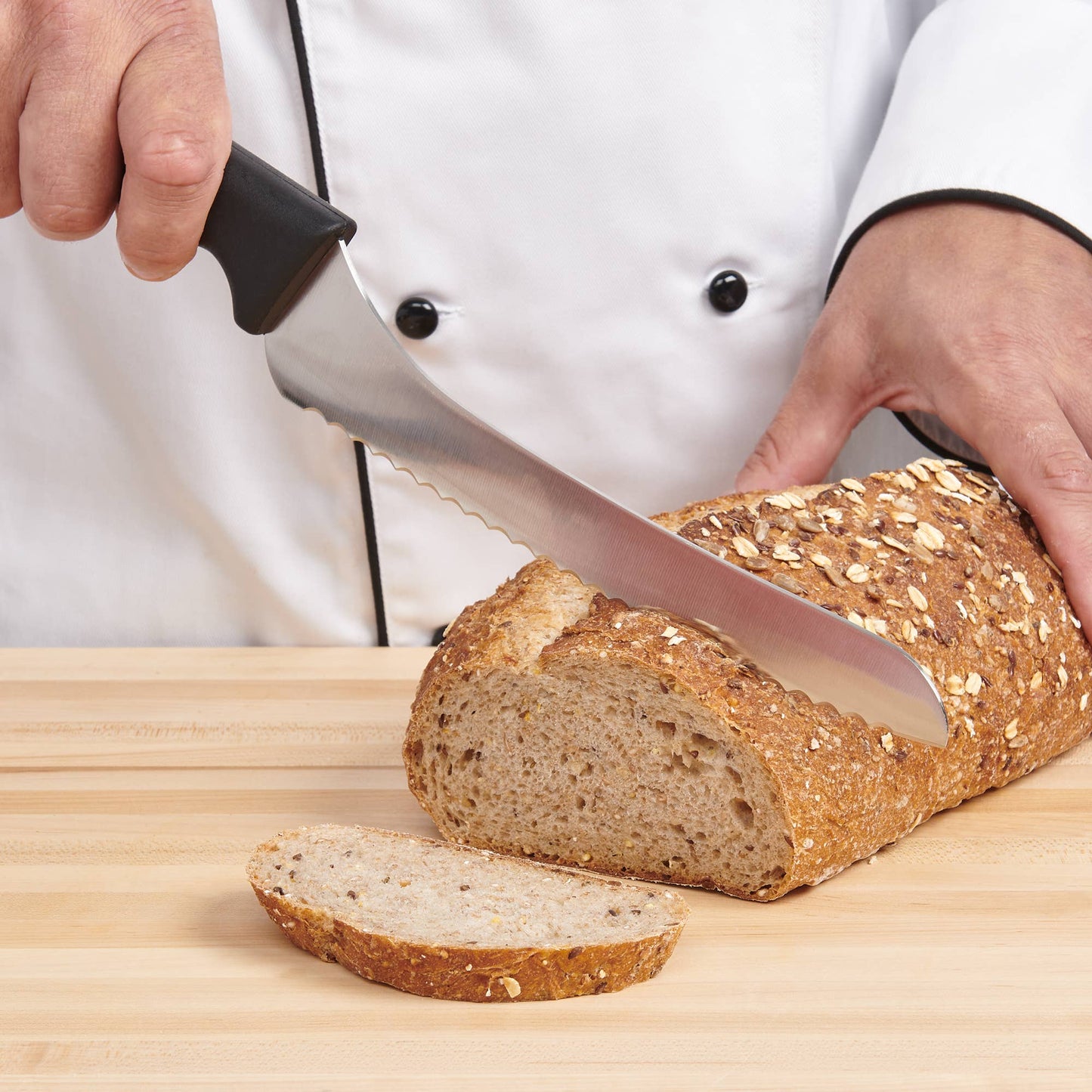 CatCora Soft-Grip Handle Offset Bread Knife, 9in